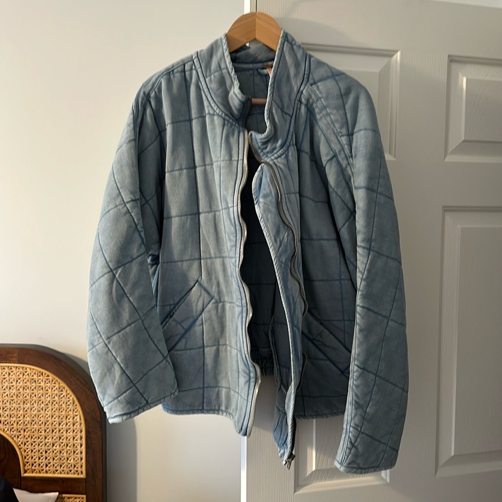 Free people dolman quilted knit jacket